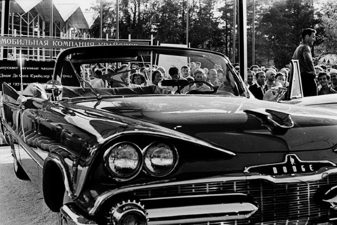 Выставка американских автомобилей в Сокольниках. 1959 год, Москва